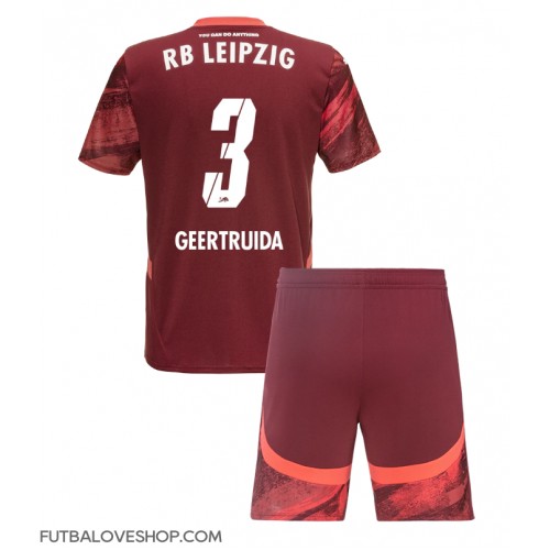 Dres RB Leipzig Lutsharel Geertruida #3 Preč pre deti 2024-25 Krátky Rukáv (+ trenírky)